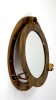 AL48610D - Aluminum Porthole Mirror Brass Antique, 17"